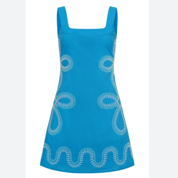 Anna Cate Zander dress in blue swirl - Picture 1 of 1